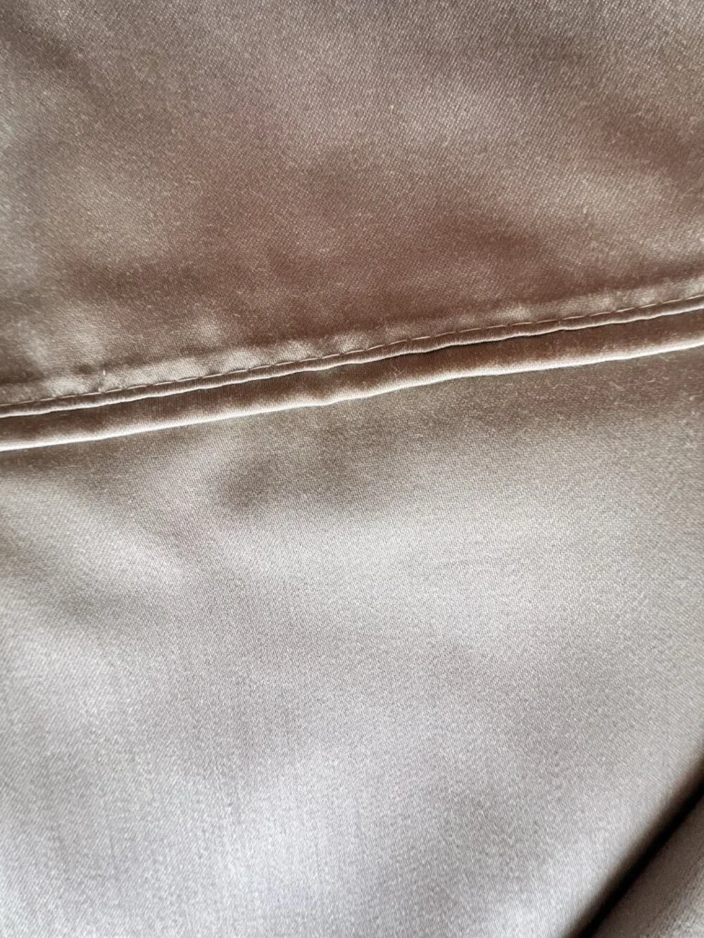 QUEEN Standard Pair Pillowcases Ecru Tan 100% Cotton 300TC Pure Earth PRISTINE